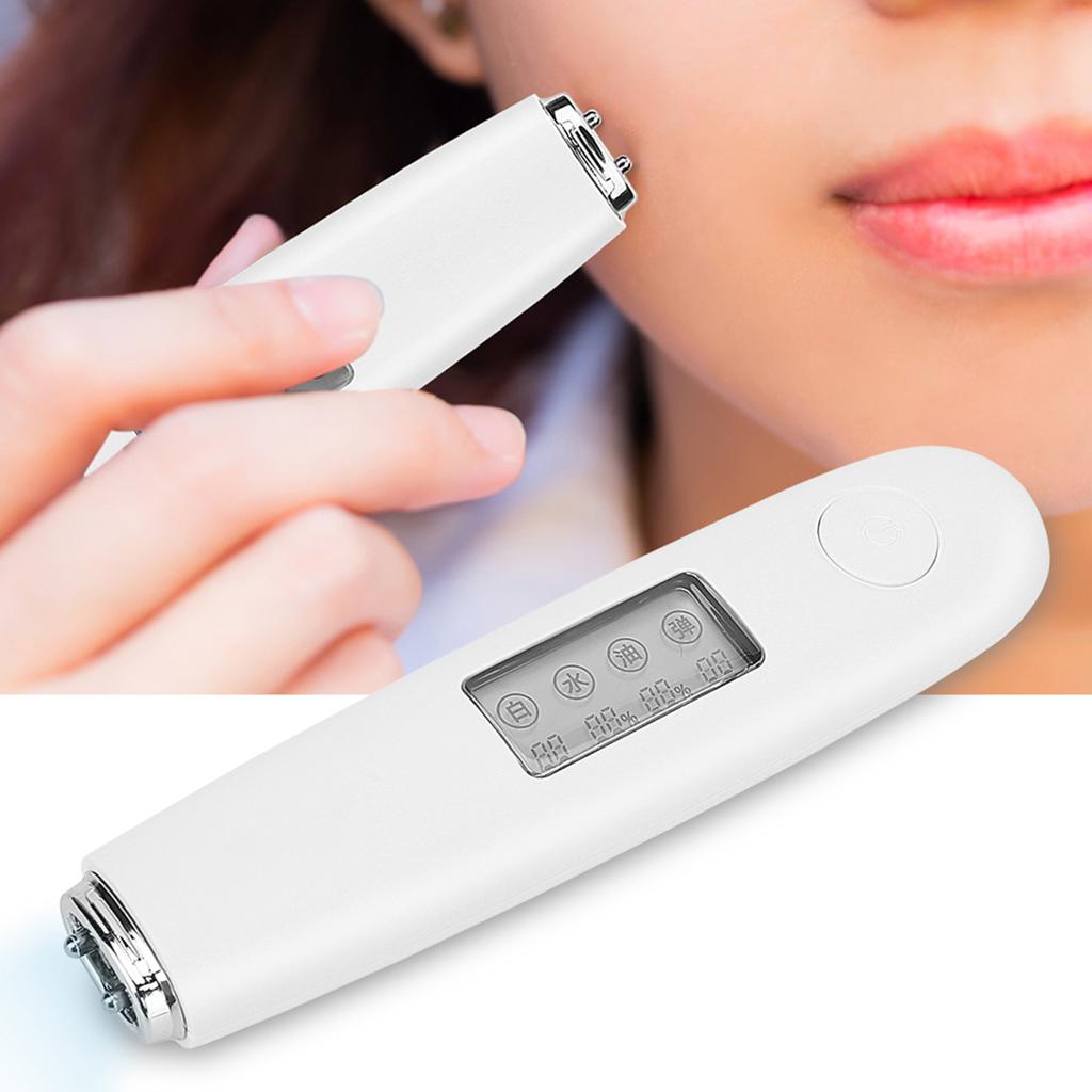 Skin Oil Content Moisture Analyzer Face Skin Elasticity Whitening Degree Tester Detector White