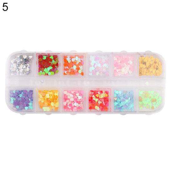 Нейл-арт бабочка звезда сердце круг блестки своими руками блестящие хлопья маникюр декор