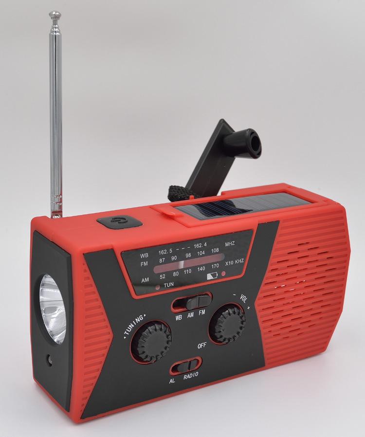 Multifunction Solar Hand-Crank Emergency Radio with Mobile Charging