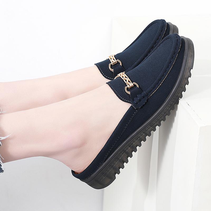Женские тапочки на плоской подошве, мокасины для вождения, повседневные летние прогулочные туфли в стиле минимализма для мам, большой размер