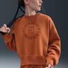 Nike Наследие корта Феникс Флис Свитшот с круглым вырезом и большим логотипом-буквой Женский свитшот HJ8989-246