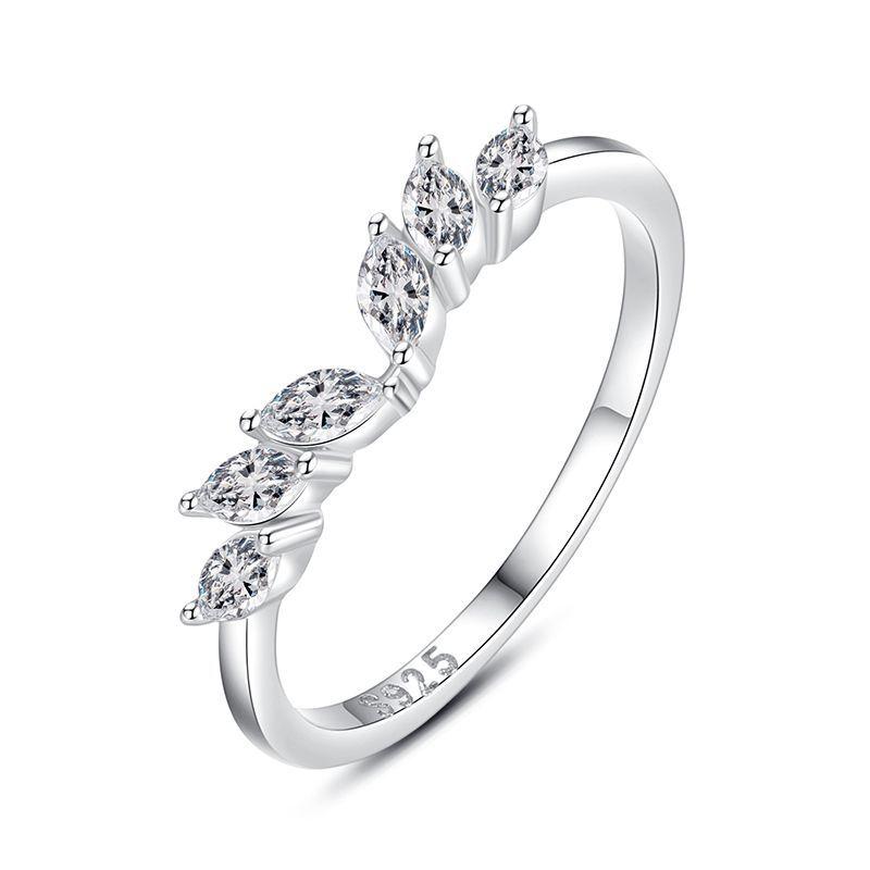 Tancise Classic стерлингового серебра 925 пробы кольцо с цирконом женские ювелирные изделия свадебное обещание вечерние подарок