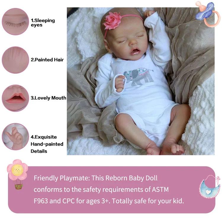 18-дюймовая кукла-симулятор TWINA Baby Rebirth, трансграничная поставка через Интернет, расписанная вручную, с видимой венозной кровью