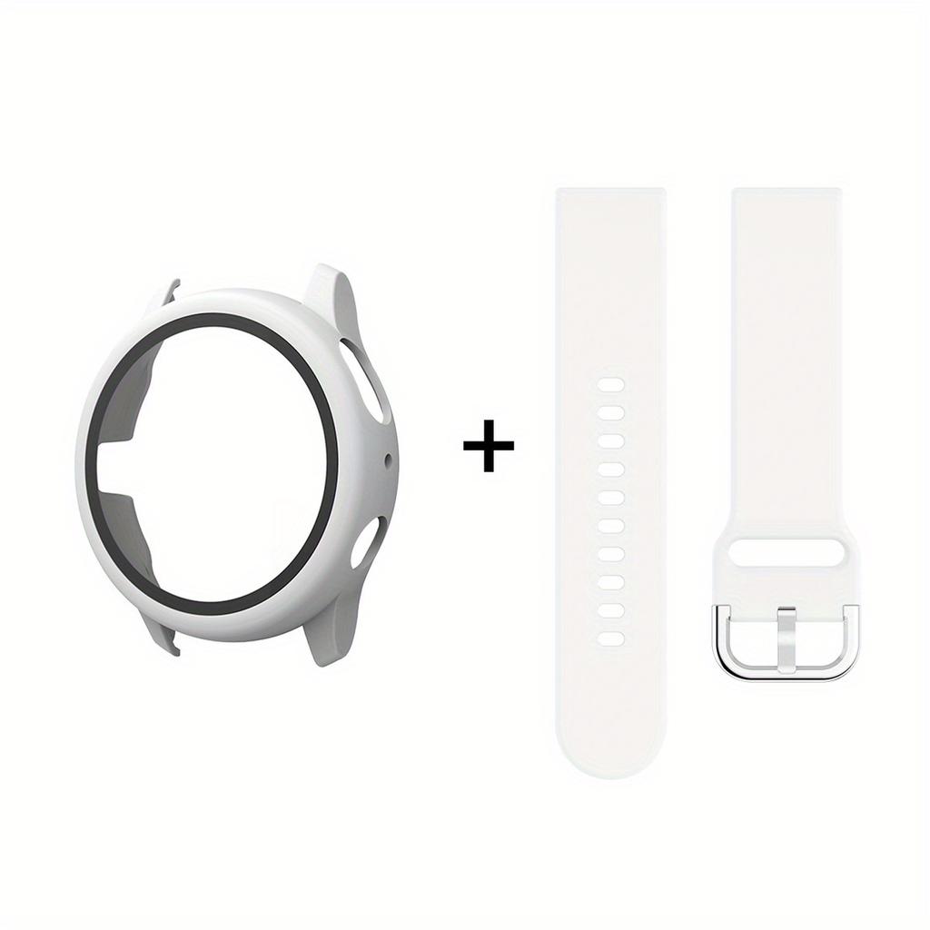 Силиконовый защитный чехол и набор ремешков для Samsung Watch Active 2 | Совместим с моделями 40 мм/44 мм, ремешок 20 мм