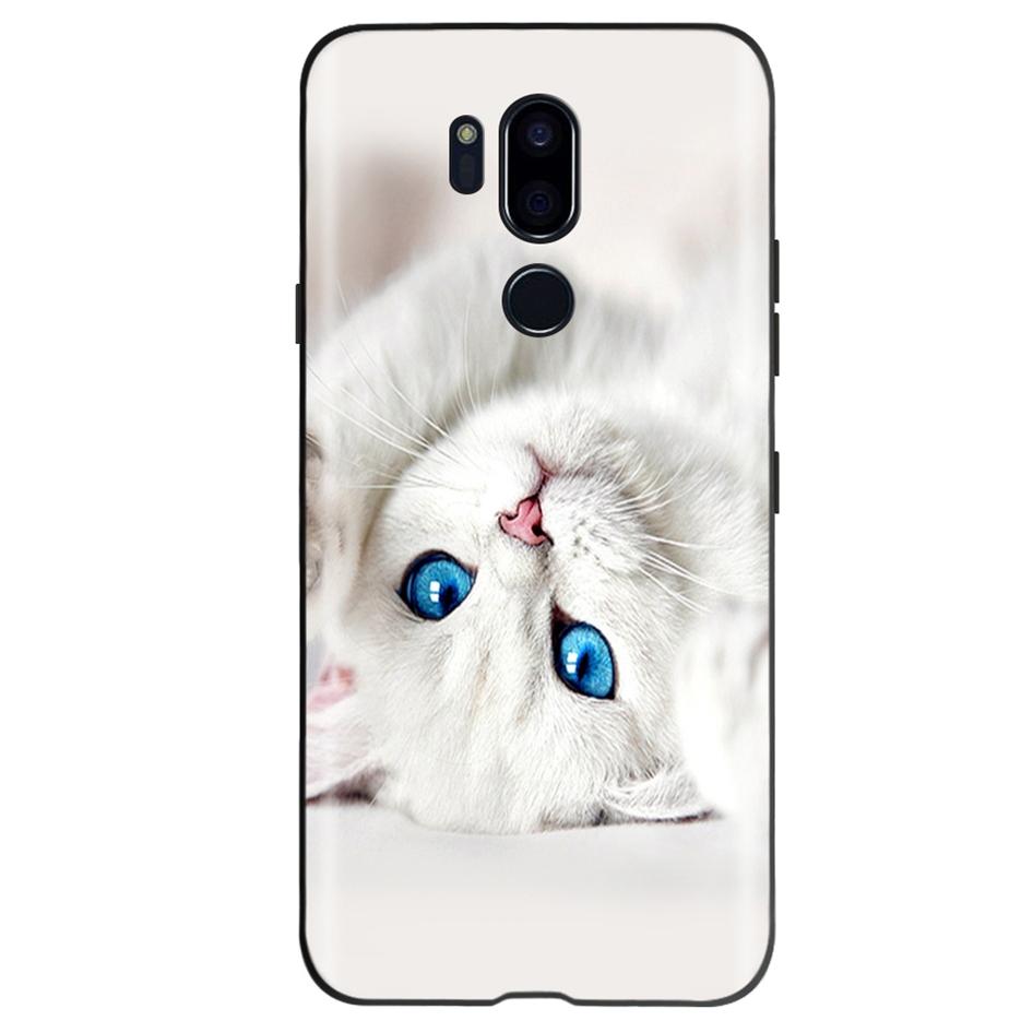 Для LG G7 ThinQ Чехол G710 LM-G710 Милый Кот Бабочка Ударопрочный Мягкий Силиконовый Чехол для Телефона Для LG G7 ThinQ Задняя Крышка 6.53'' Coque