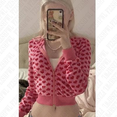 VAYLA Y2k Женские Харадзюку Эстетика Каваи Милые Толстовки Одежда Графические Хип-хоп Панк Готические Толстовки на молнии Повседневная Уличная одежда ЭМО Девушка