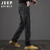 JEEP SPIRIT Men's Autumn/Winter Stretch Straight-Leg Loose Fit Jeans