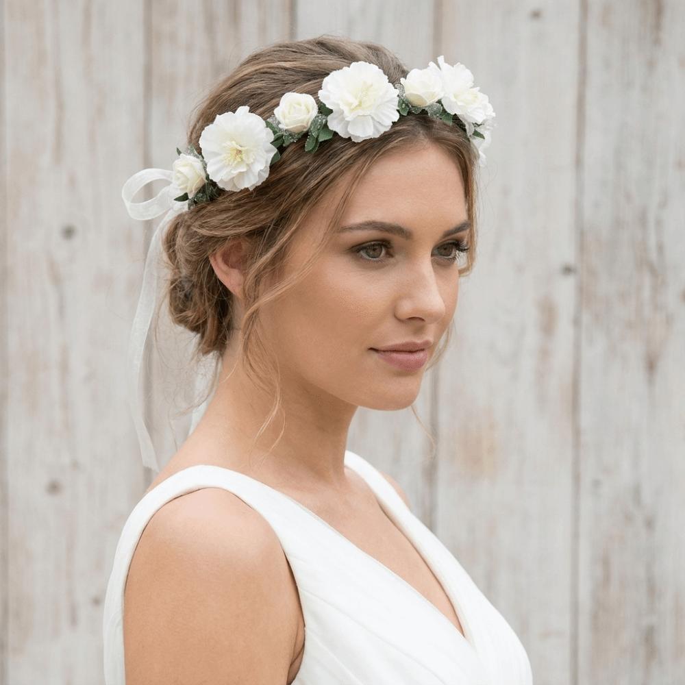 Korean Style Floral Headband Boho Style Wedding Headpiece Fashion Bridal Wreaths Princess