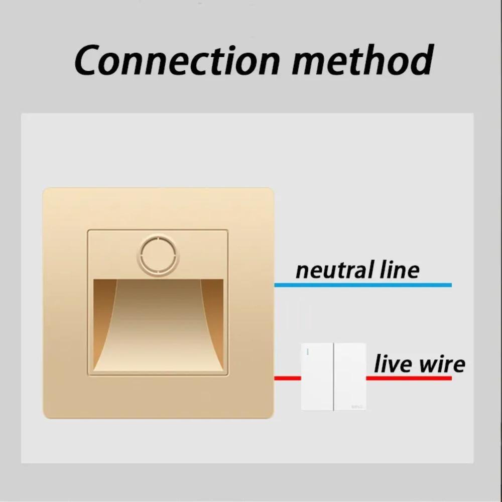Светодиодный ночник с датчиком, интеллектуальный настенный светильник, встраиваемый контроль + PIR-светильник для лестницы, стремянки, спальни