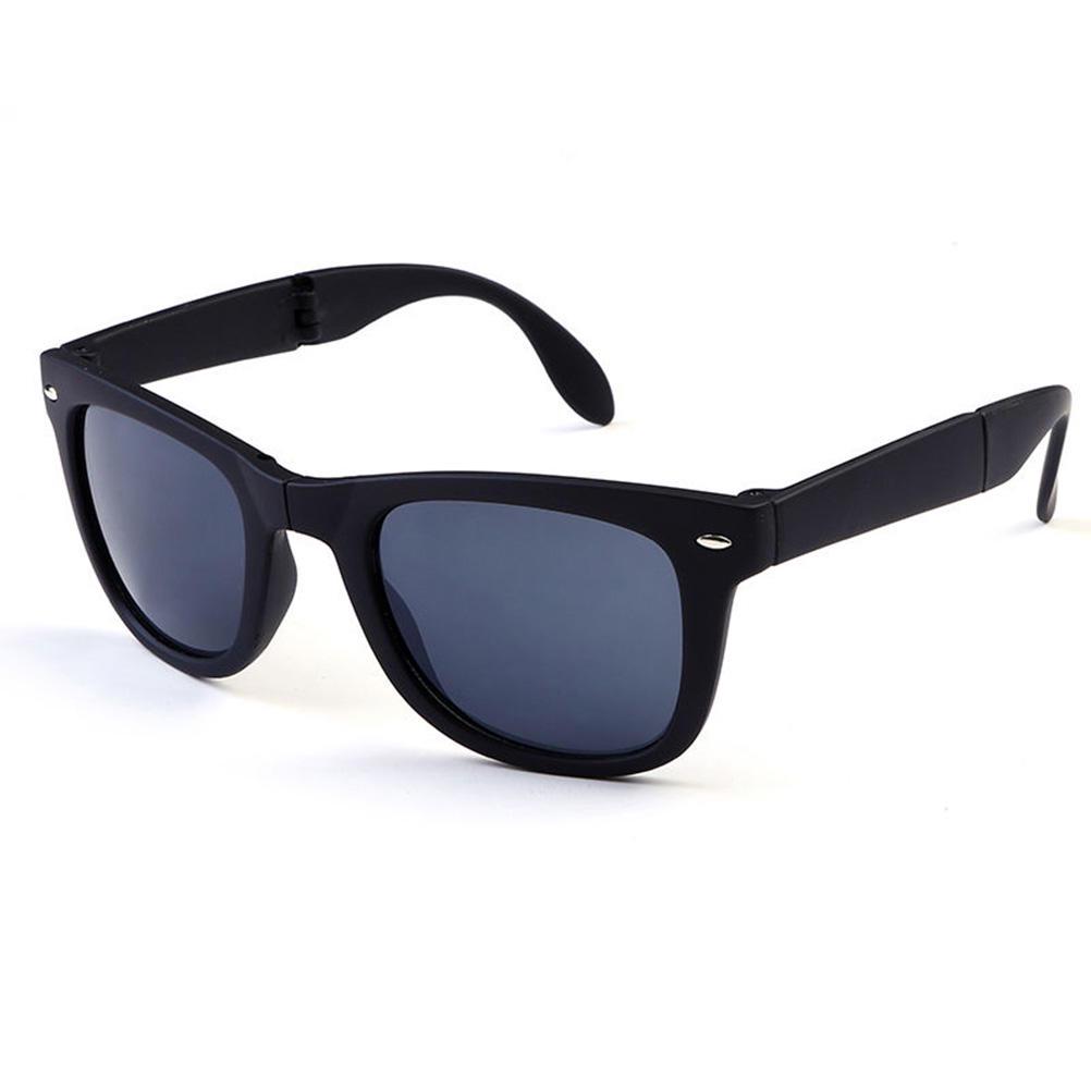 For Men Women Retro Protection Square Sport Sunglass Portable Gift Folding Shading
