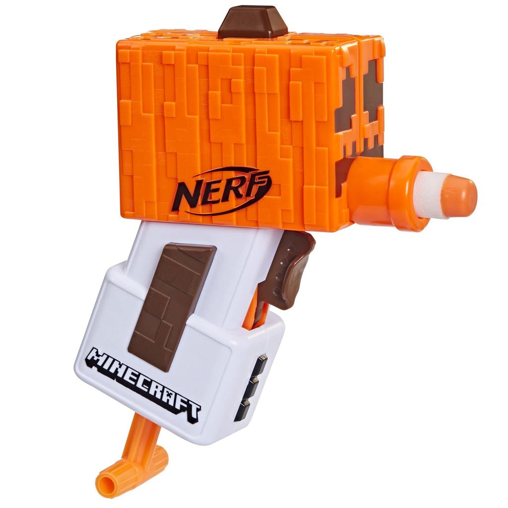 Hasbro Nerf Microshot Minecraft Snow Golem Mini Minecraft Snow Golem Mob 2 Official Nerf Elite Includes Priming Handle F6132 Genuine Product Blaster,