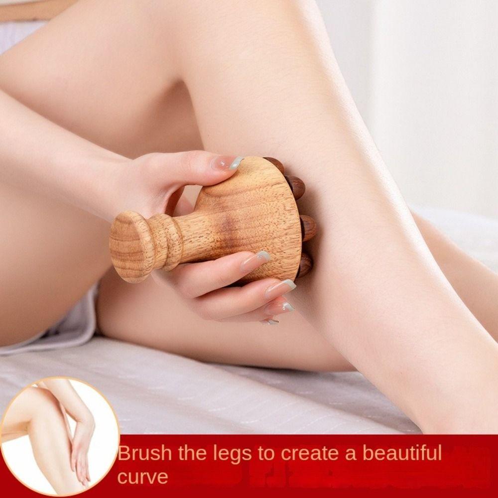 Устранение локального жира Деревянный Гриб Массажер Антицеллюлитный Акупунктурный Меридиан Щетка Женщины/Мужчины