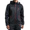 Mens Fleece Cycling Jacket Long Sleeve Warm Thermal Hooded Windproof Bike Coat