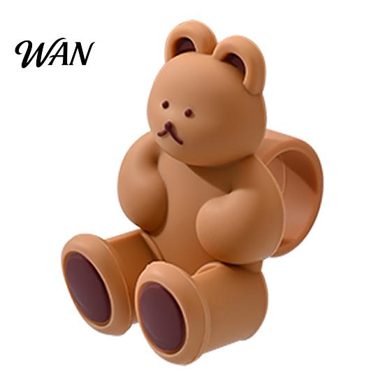 Wall Protector Pad Bear Door Handle Stopper Adhesive-Free Silicone Lever Stop Anti-collision Bumper Noise Reduction Home Office Protection