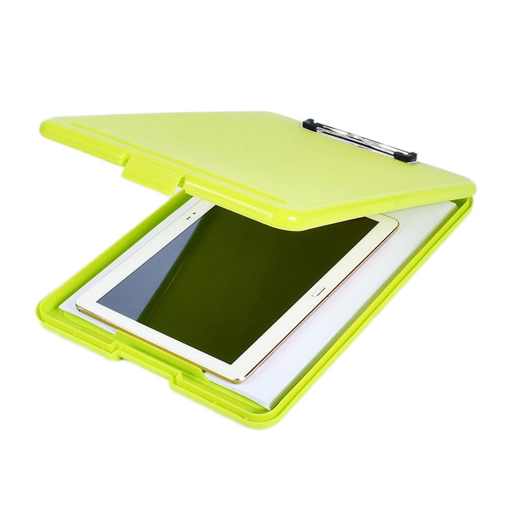 2-in-1 Clipboard with File Storage Case Portable Document Organiser Waterproof File Folder for Hospital Nurse Doctor