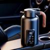 Автомобильный электрический чайник 12В 24В Совместимый Большая емкость 1,3 л Термоизолированный электрический бойлер с цифровой панелью управления и адаптером питания