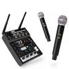 Wireless Microphone With Audio Mixer Studio 4 Bluetooth DJ Console For Karaoke TV Computer Live Party Show