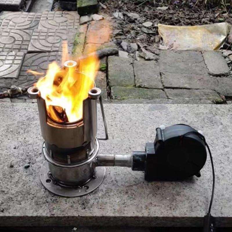 Регулируемая скорость 12В вентилятор 5500 об/мин высокий CFM для вентиляции дровяной печи, для кемпинга на открытом воздухе, совместим с металлическим воздуховодом