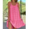 Summer Girl Dress With Watermark Print And Loose Fit For Casual Wear