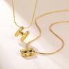 Cazador A-Z Initial Letter Necklaces for Women Beads Snake Chain Jewelry Stainless Steel Balloon Shape Alphabet Birthday Gifts