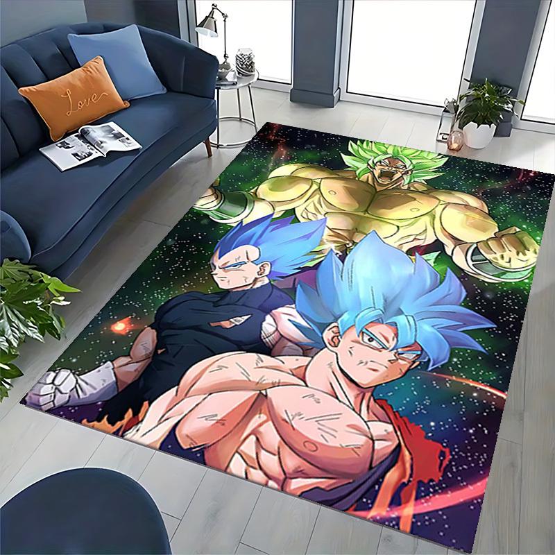 1pc Dragon Ball Super Saiyan Broly Vegeta Goku Chair Mat - Anime Cartoon Design Office Desk Pad, Non-Slip Carpet for Home Decor, Suitable for All Seas