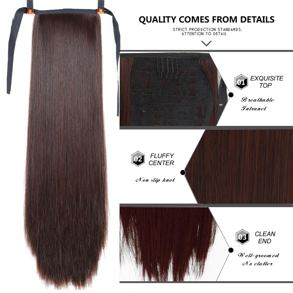 LUPU Синтетические длинные прямые волосы с оберткой вокруг зажима в хвосте для наращивания волос, накладные волосы Reistan Pony Tail