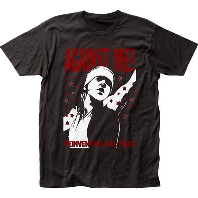 Against Me Reinventing Axl Rose Мужская футболка Рок-н-ролл Музыка Классическая футболка Черная