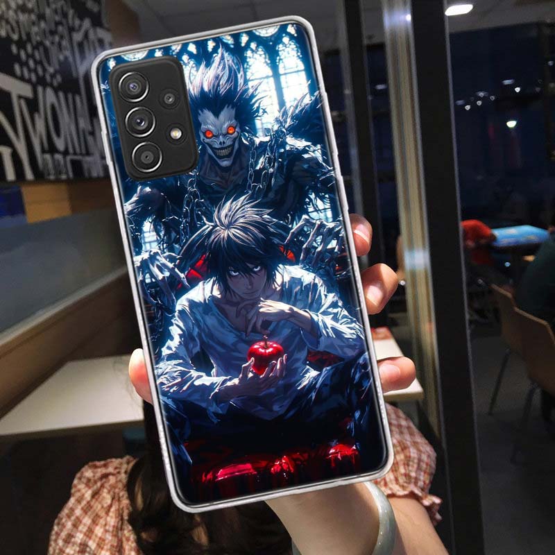 Чехол для телефона с аниме Deth Note Лайт Ягами для Samsung A54 A57 A37 A17 A14 A15 A12 A24 A34 A55 A35 A25 A52S A07 A05S A04S A22 A32 A
