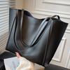 Stylish Black Tote Bag - Large Capacity, Lightweight & Easy To Carry, Vintage Shoulder Handbag with Sleek Design for Work, Casual Outings & Dates