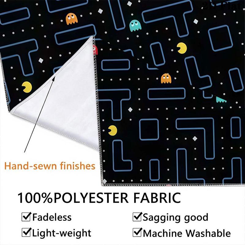Pac-Man Wall Hanging Printed Fabric Blanket Decorative Tapestries for Bedroom Living Room Home Decor