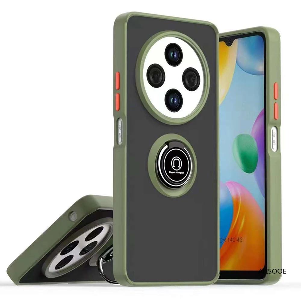 Ударопрочный Бронированный Чехол Funda для Redmi 14C 4G Прозрачный Чехол с Кольцом-подставкой Держатель для Xiaomi Redmi 14C Полностью Защитный Чехол