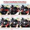 37-38cm Carbon Fiber Style PU Leather Steering Wheel Cover Universal Anti Slip Breathable for Car Interior Decoration
