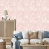 Coral, white and peach glitter wallpaper for living room and bedroom 50x1000