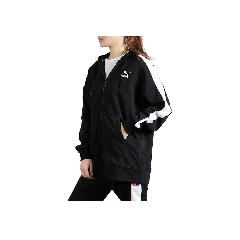 Puma Куртка с капюшоном на молнии с цветными блоками Женские куртки Черный 595924-01