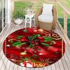 Cute Christmas Day Gift Bell Santa Claus Snowman Christmas Tree round rug Home Soft Decorative Anti slip Chair Mat Carpet Outdoor Floor Mat Carpet 106