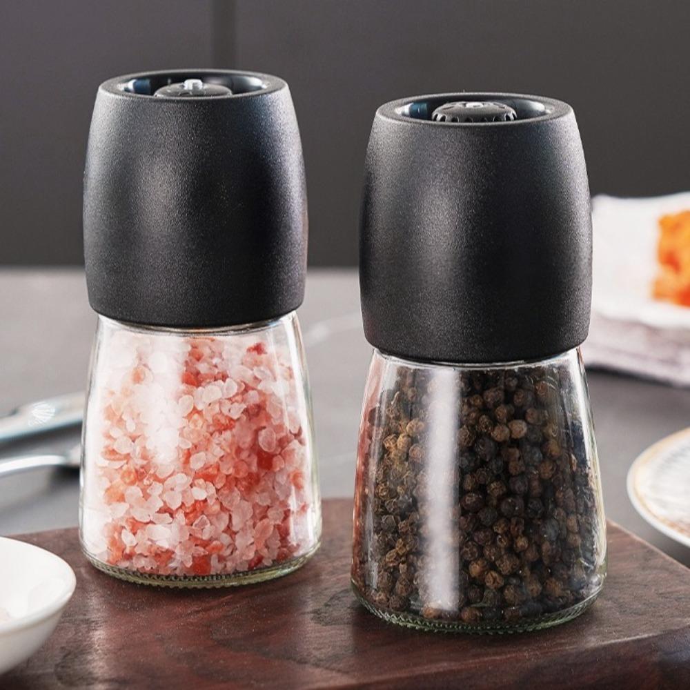 Glass Body Pepper Grinder Large Capacity Handheld Pepper Mill Mini Spice Mill Kitchen Mill