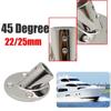 Round Tube Base 45 Degree 22/25mm Marine 316 Stainless Steel Hand Rail Pipe Marine Boat Yacht Accessories Rail Mounts Brackets