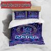 3pcs Duvet Cover Set (1*Duvet Cover + 2*Pillowcase, Without Core), Custom Name Chelsea Football Club Pattern Bedding Set, Home Bedroom Decor Gift
