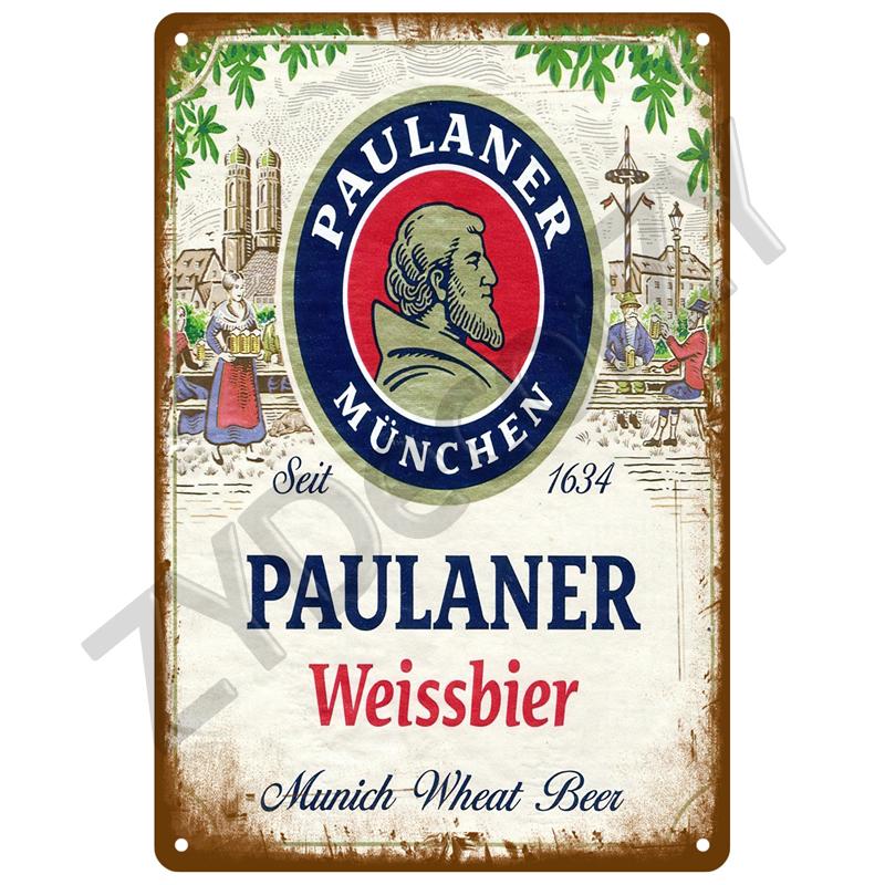 Beer Tin Sign Retro Wall Plaque Art Club Pub Bar Poster Home Decor Metal Sign Wall Decorations Vintage Cafe Mural Plate Brand