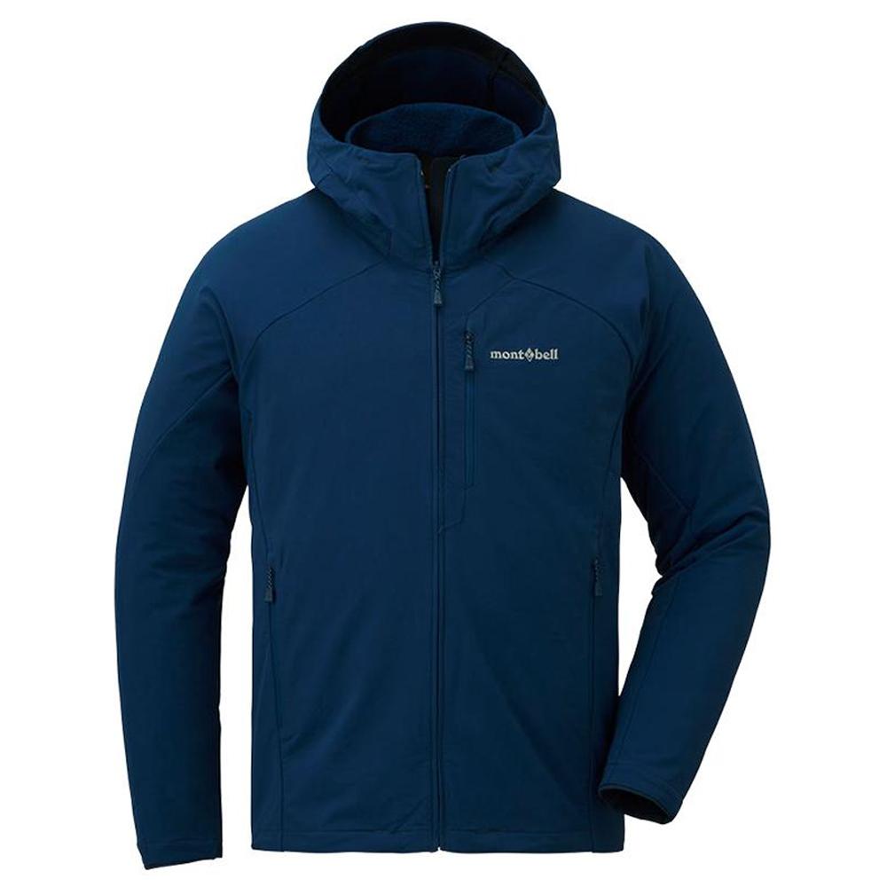 MONTBELL Походные ветрозащитные и теплые куртки и пальто с капюшоном для альпинизма Мужские