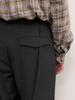 FRAGE A-Sic Pintuck Wide Straight Slacks - Charcoal