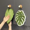 Creative Leaf Hand Towel Absorbent Wall Hanging Kitchen Soft Towel Bathroom Accessories Handkerchief Towel Home Wash Hand Towels