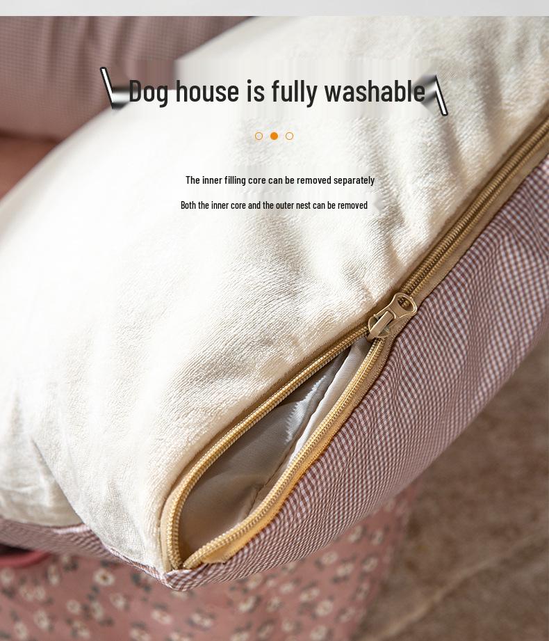 Цветочная свежая летняя лежанка для собак от маленьких до средних пород, съемная и моющаяся, всесезонная