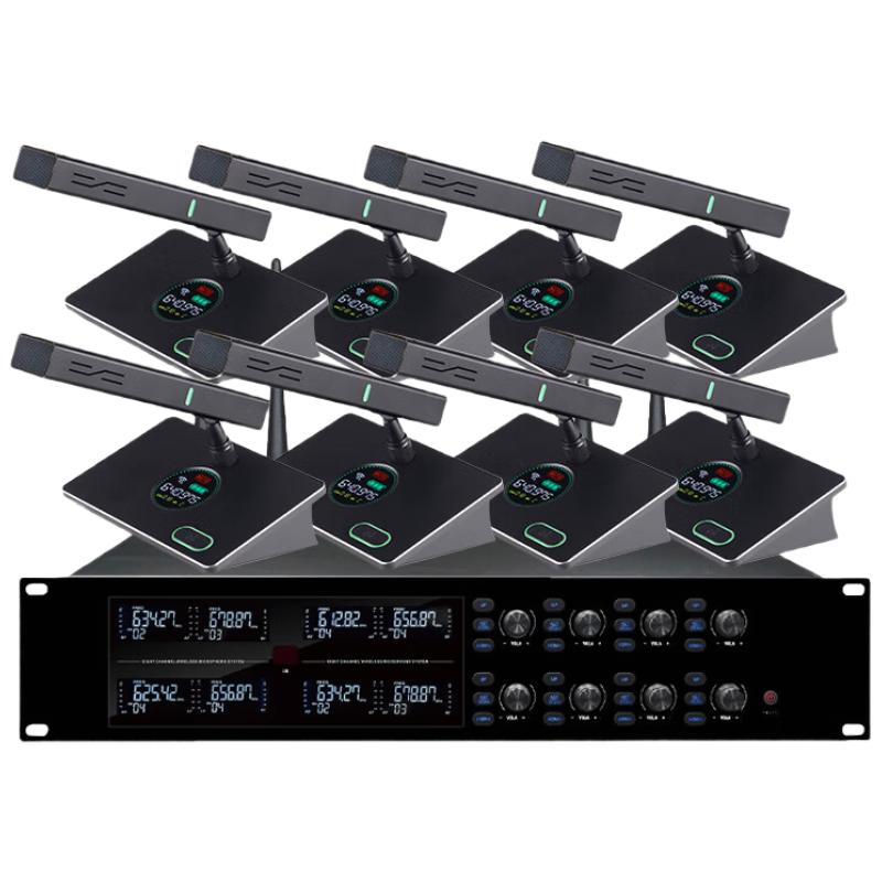 DAIPU Беспроводная профессиональная система микрофонов для конференций UHF (Китайская версия)