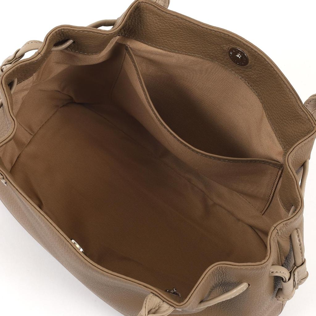 Регулируемый кожаный ремешок, открывающаяся сумка из коровьей кожи, бежевая 64521 [Kitamura] Y-1423, женская, какао/песок [коричневая]