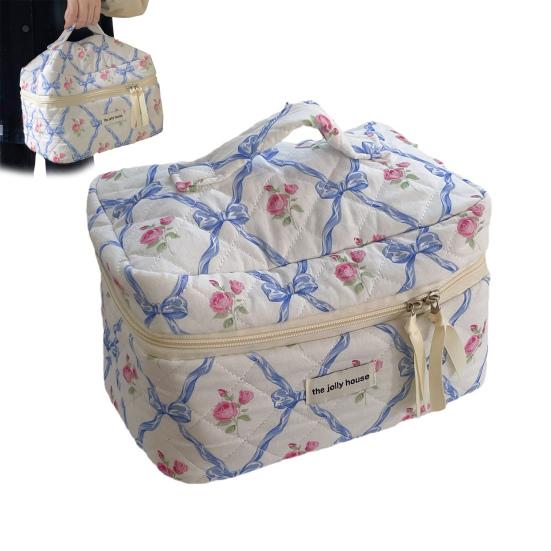 1/3 шт. косметичка с бантом на молнии для хранения кистей для макияжа, разные размеры, складной многоразовый органайзер для косметики, туалетные принадлежности