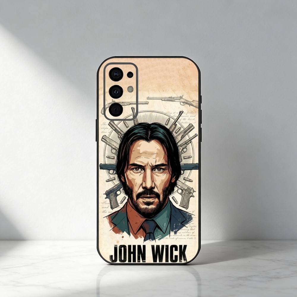 Чехол для телефона John-Wick для Samsung S25, S24, S21, S22, S23, S30, Ultra, S20, Plus, Fe, Note, 5G Черный