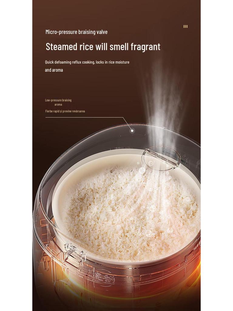 Рисоварка Bear 3 л: Многофункциональный, Антипригарный, Умное бронирование, Идеально подходит для 1-3 человек.