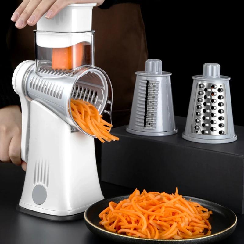 Овощерезка и слайсер Ручная кухонная машина для измельчения сыра с 5 острыми барабанами Многофункциональная измельчитель чеснока и картофеля