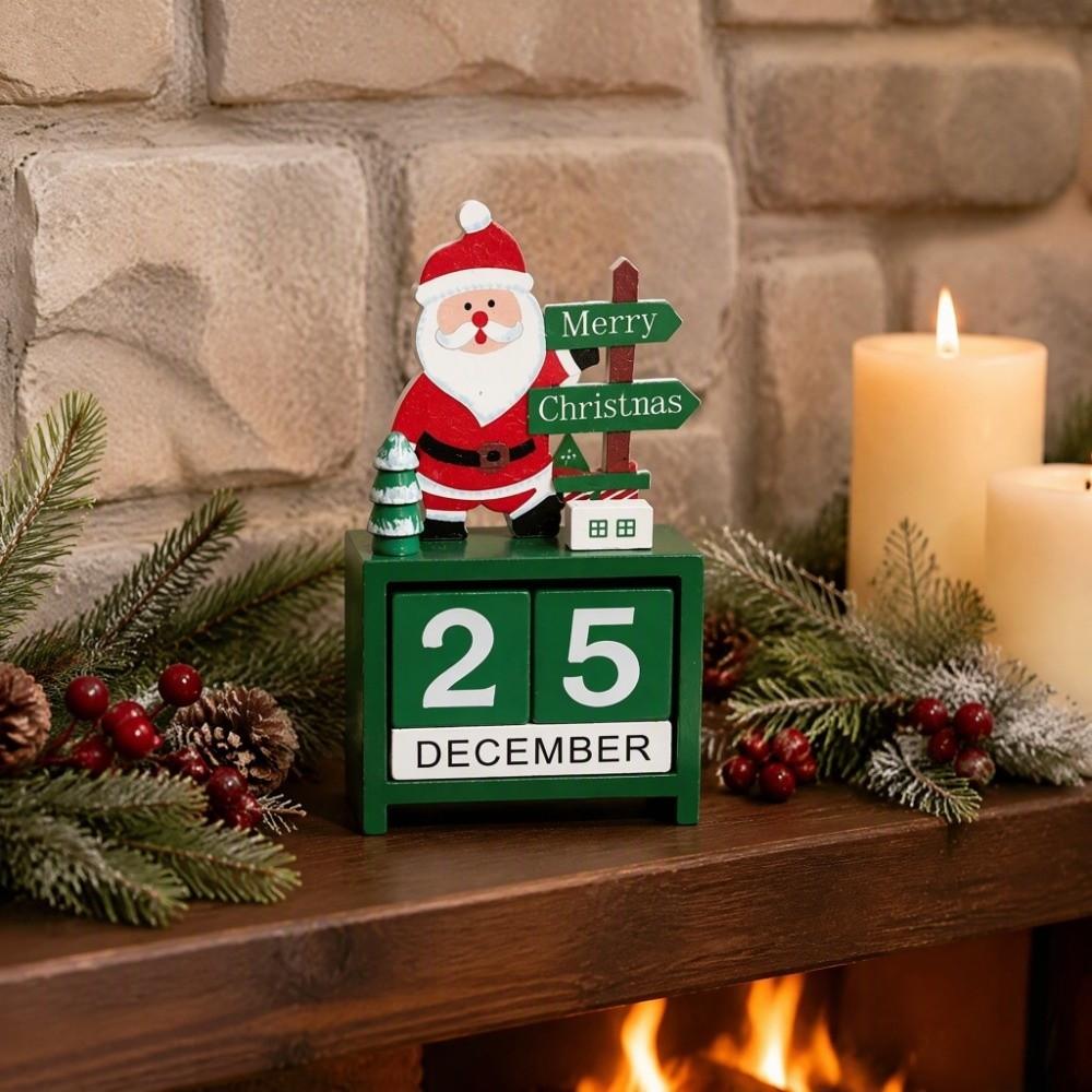 Reindeer Christmas Winter Wooden Ornament Countdown Party Table Centerpiece Tabletop